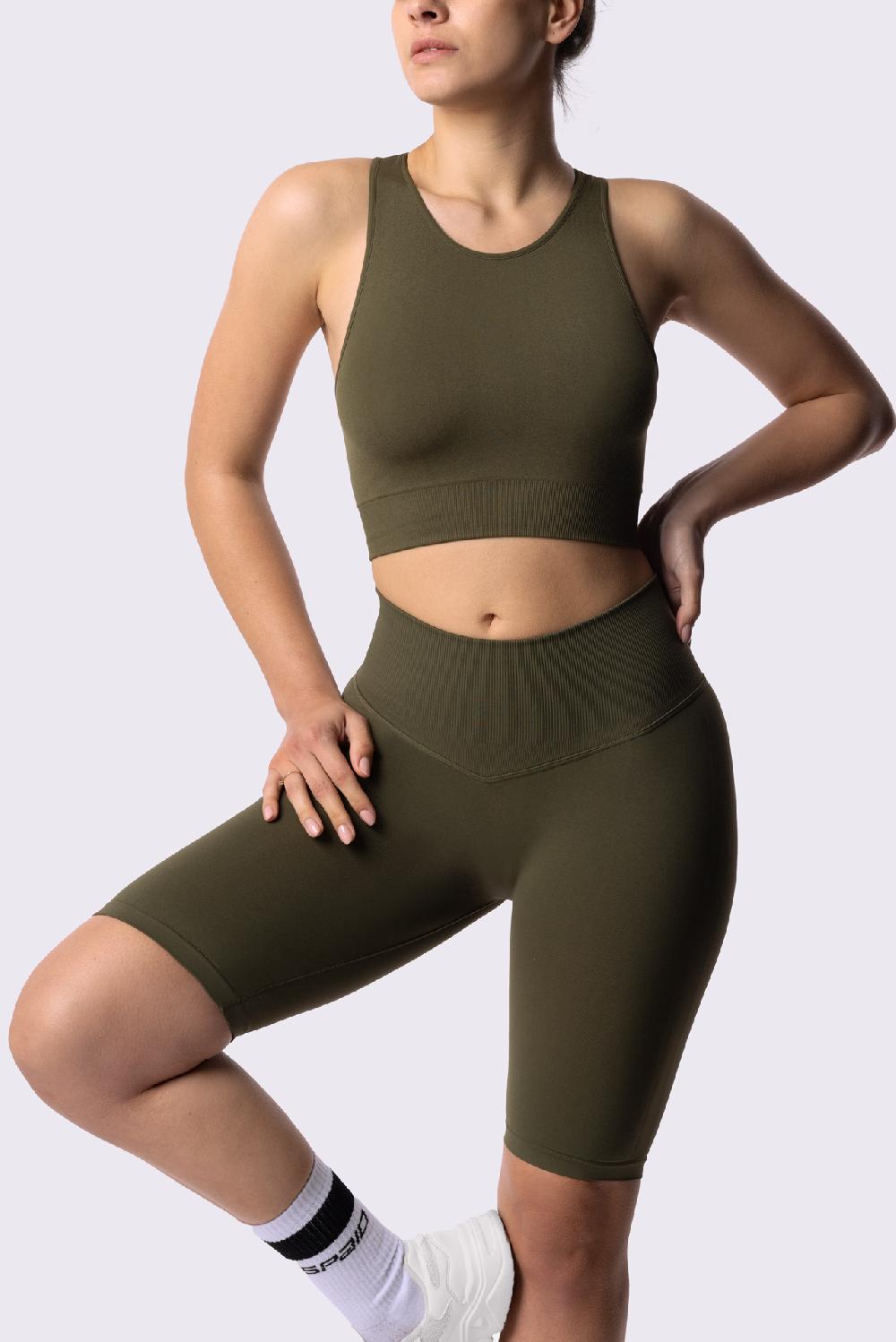 Spaio SPAIO REGGISENO SPORTIVO PERFORMANCE KHAKI Nuova