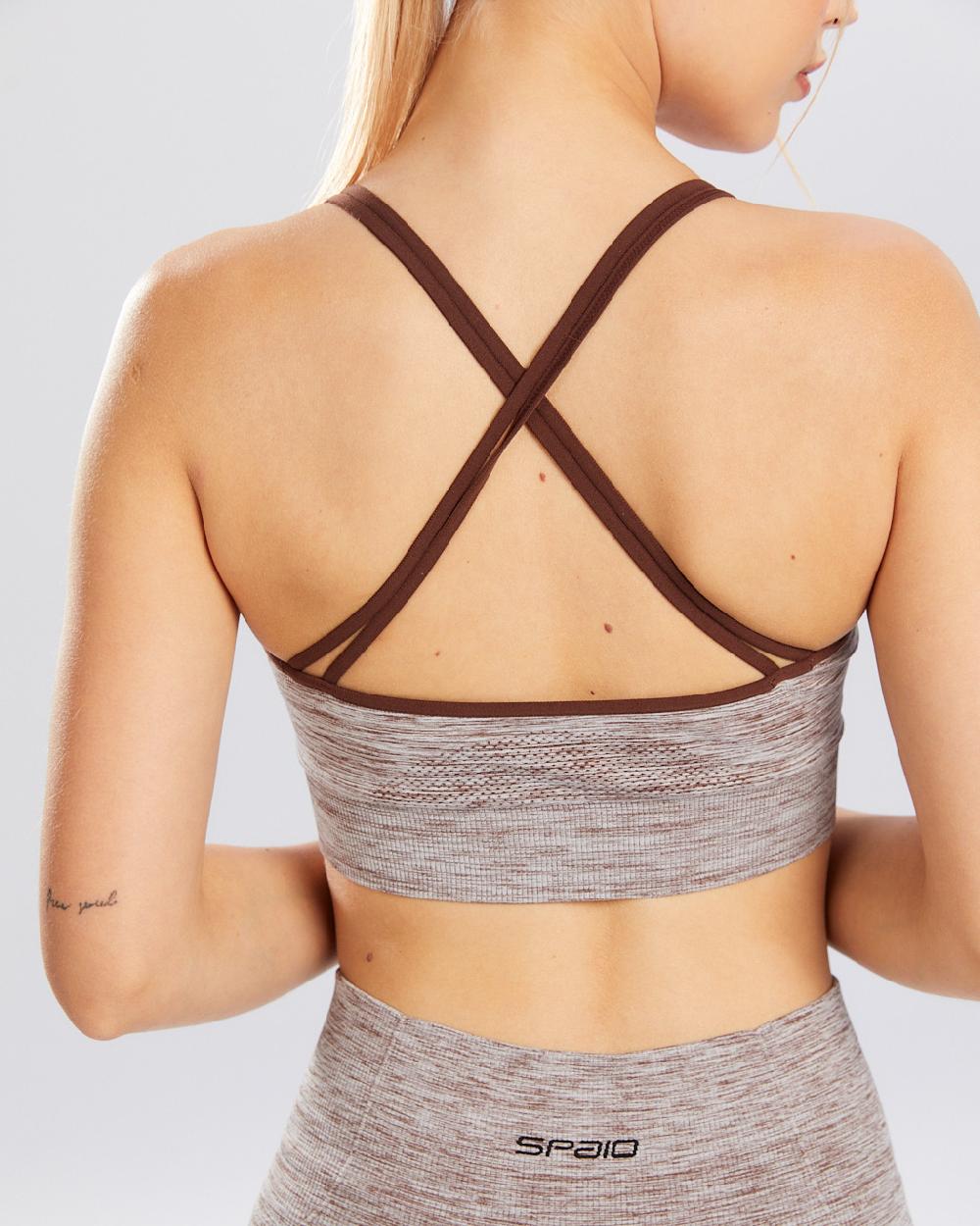 Spaio SPAIO REGGISENO SPORTIVO MELANGE COFFEE In Linea