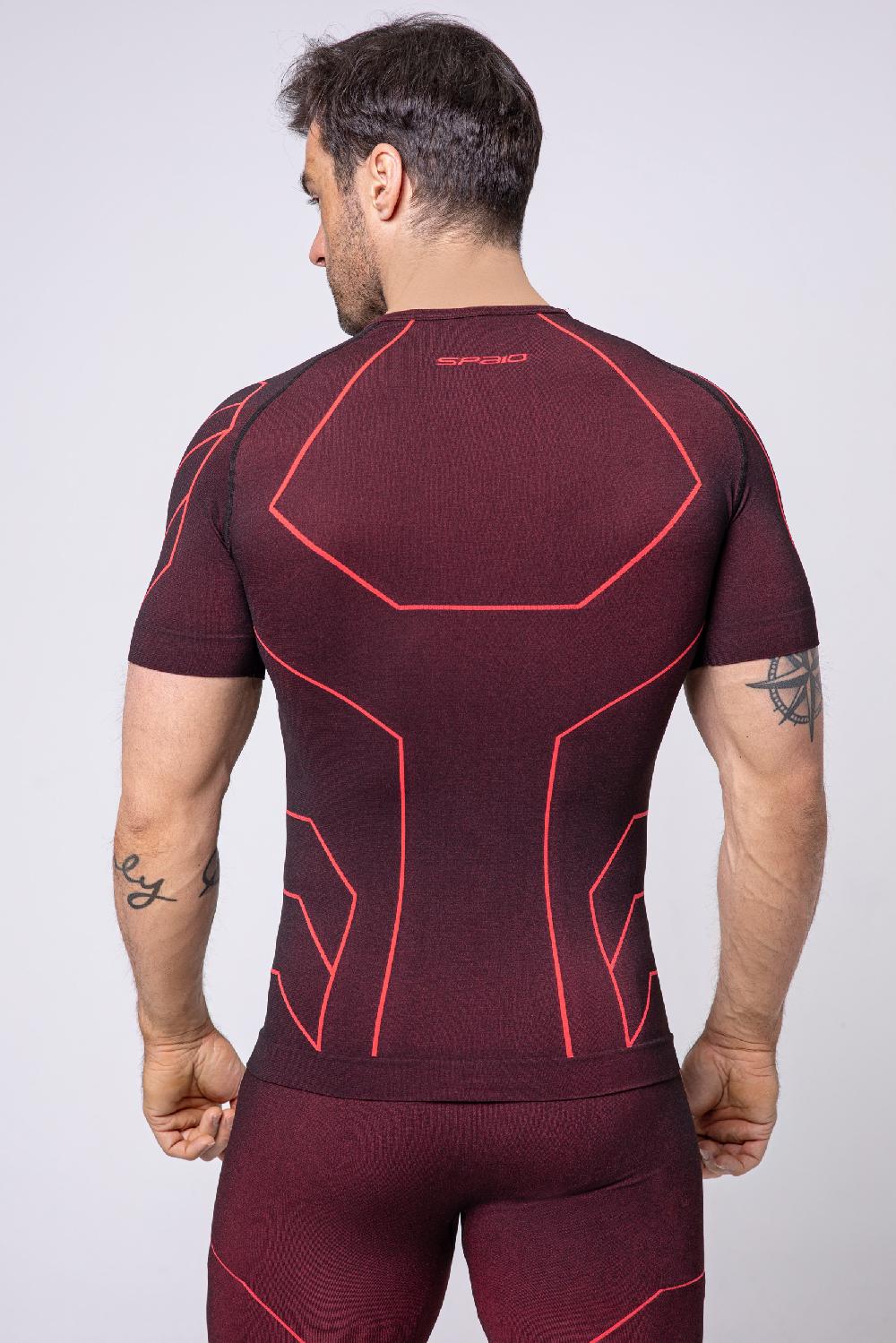 Spaio MAGLIETTA DA UOMO MC "RAPID" NERO/ROSSO Affare Del Giorno