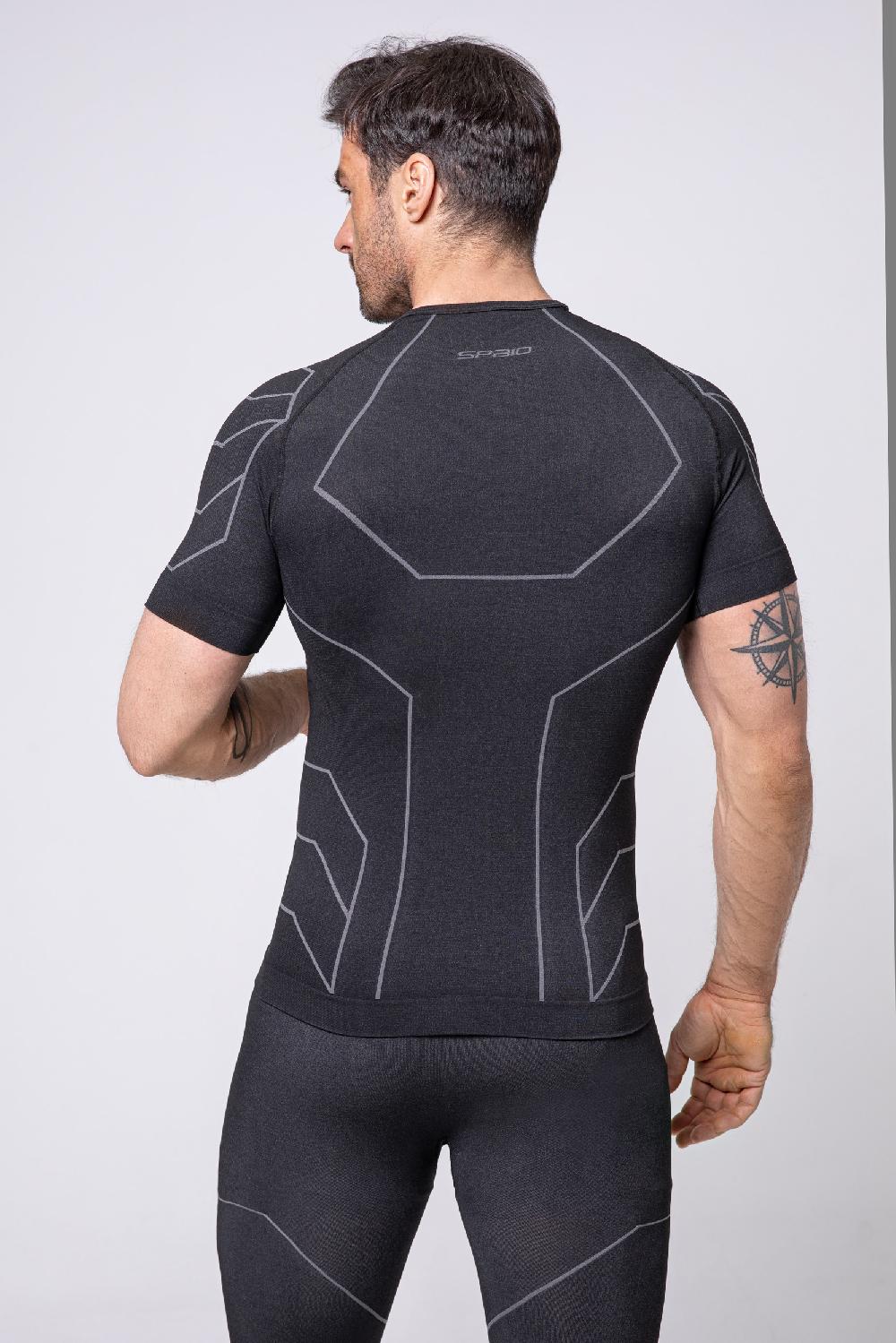 Spaio MAGLIETTA DA UOMO MC "RAPID" NERO/GRIGIO Prezzo Ridotto