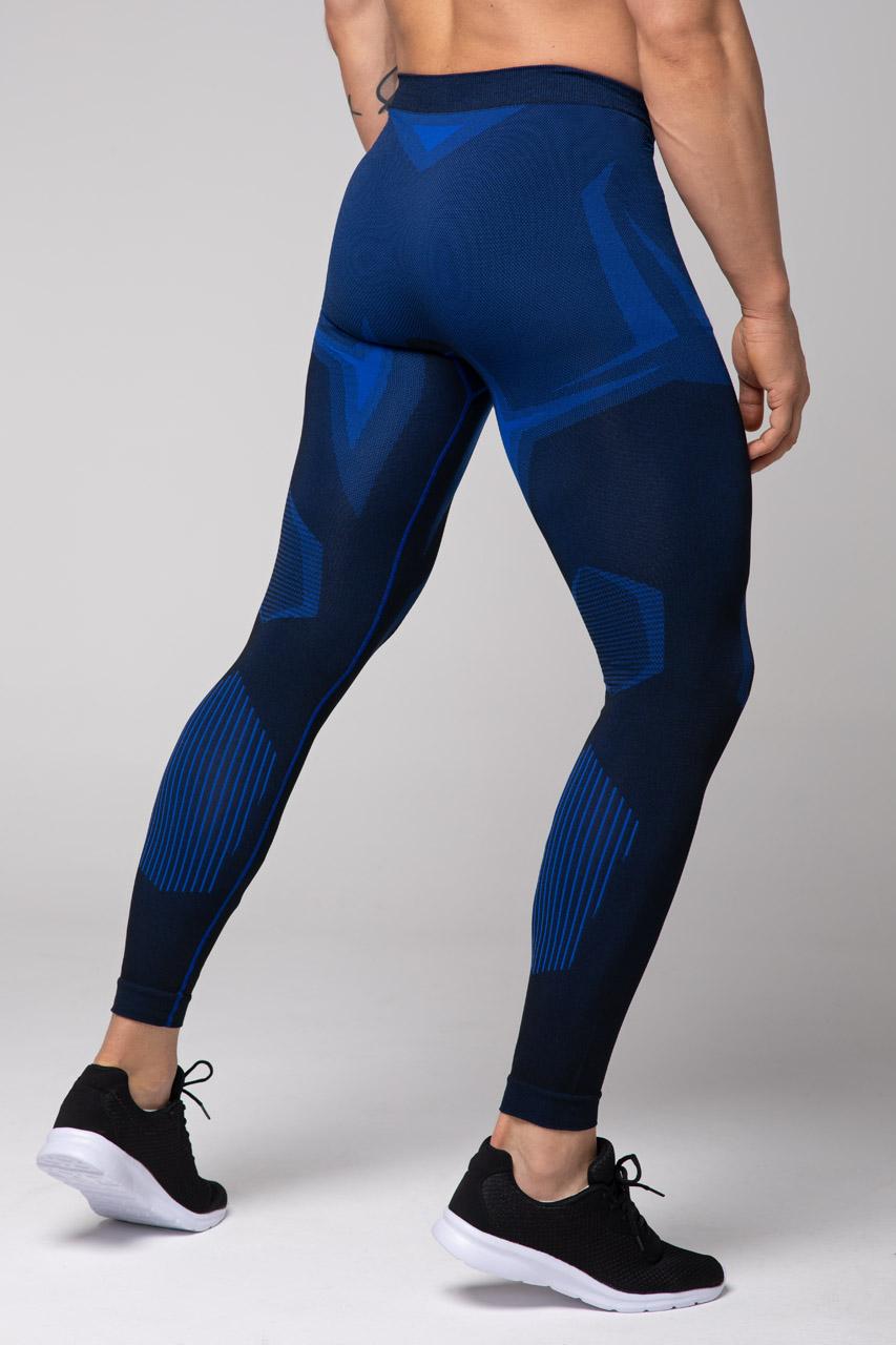 Spaio SPAIO LEGGINGS TERMOATTIVI "CONFIDENCE" NERO/ROYAL BLUE Sottocosto