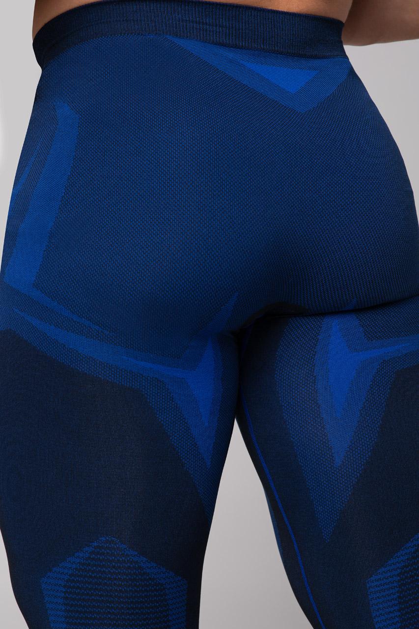 Spaio SPAIO LEGGINGS TERMOATTIVI "CONFIDENCE" NERO/ROYAL BLUE Sottocosto