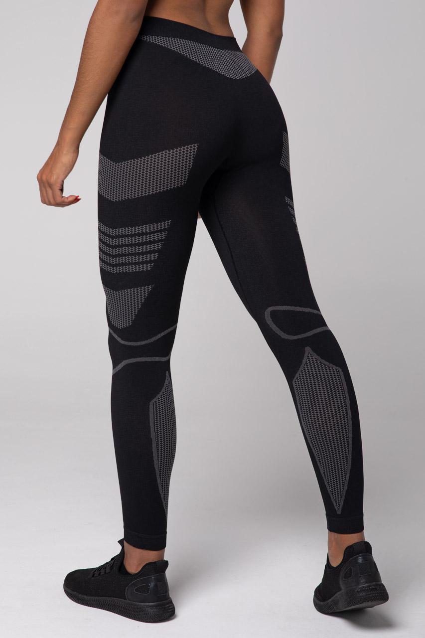 Spaio SPAIO LEGGINS TERMOATTIVI "THERMO-EVO" DONNA NERO/GRIGIO Nuovo