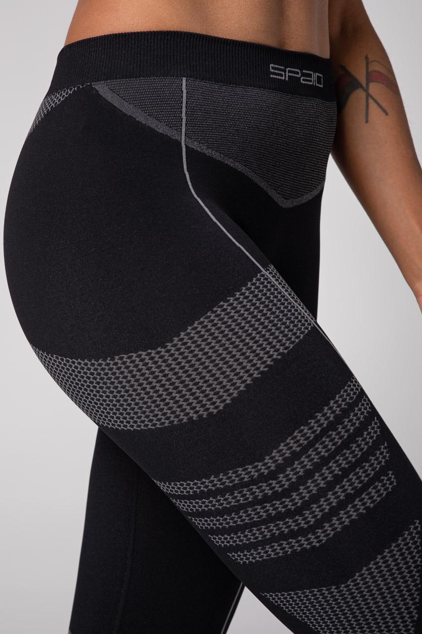 Spaio SPAIO LEGGINS TERMOATTIVI "THERMO-EVO" DONNA NERO/GRIGIO Nuovo