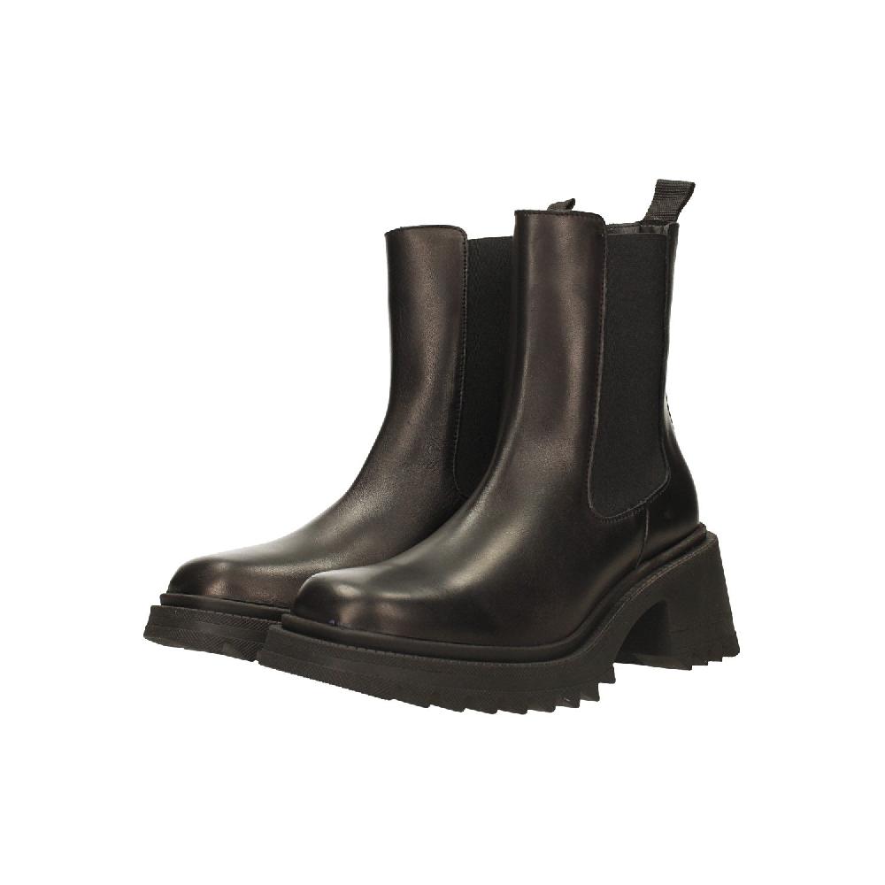Tata Italia Stivaletti in vera pelle con punta squadrata. Tacco alto 6cm Moda
