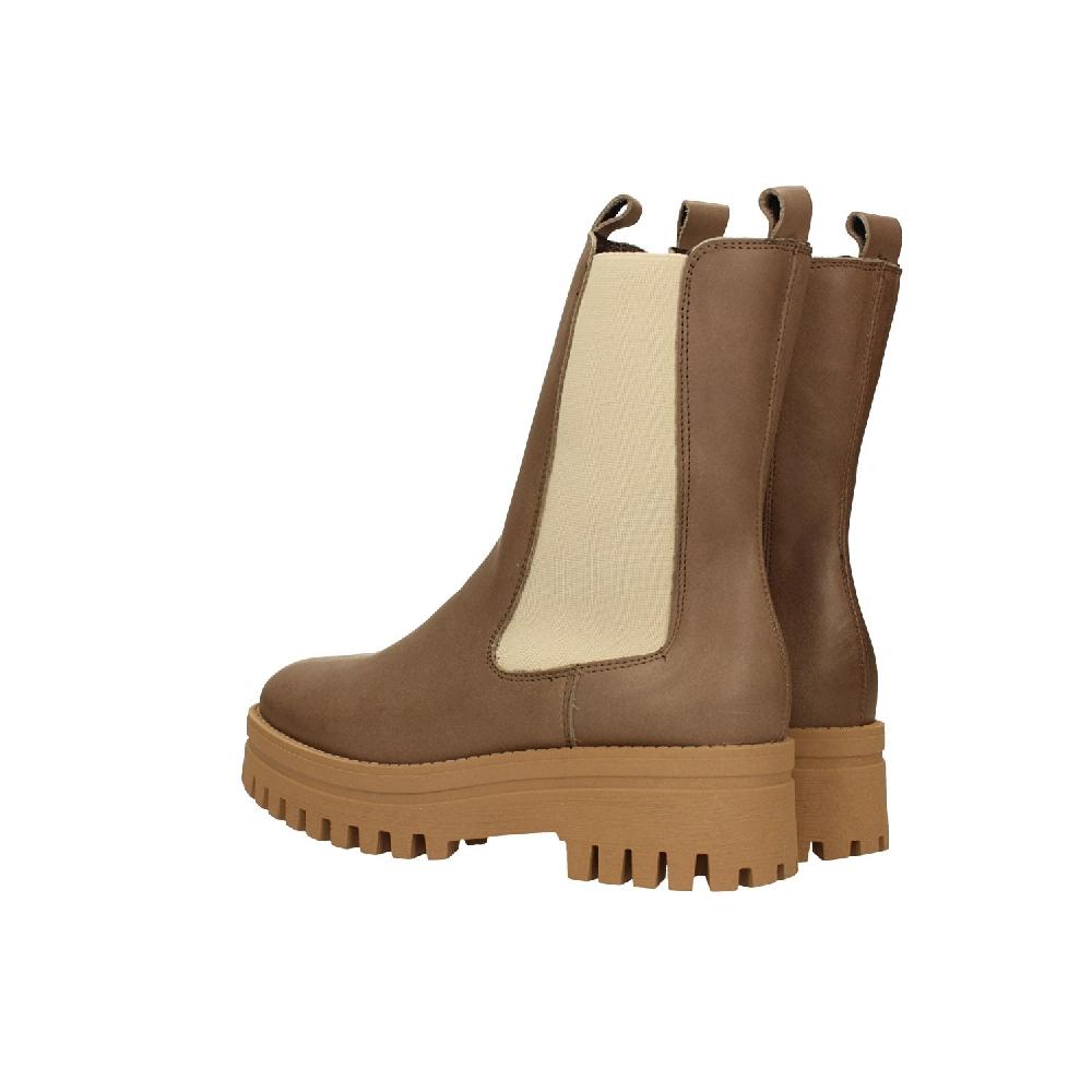 Tata Italia Stivaletti in vera pelle con dettagli chiari a contrasto. Tacco alto 4.5cm 2025