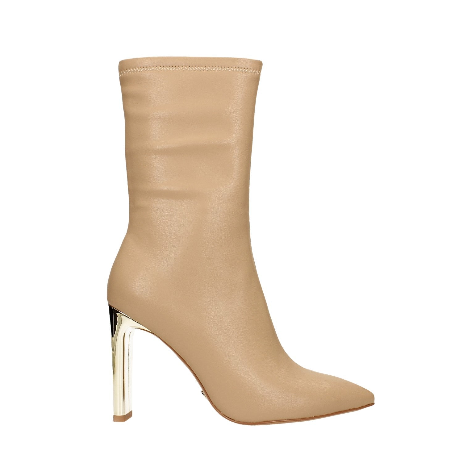 Tata Italia Stivaletti con tacco dorato specchiato alto 10.5cm In Vendita