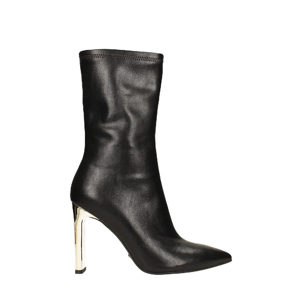 Tata Italia Stivaletti con tacco dorato specchiato alto 10.5cm In Vendita