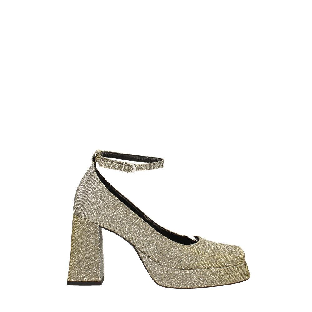 Tata Italia Décolleté glitterate. con punta squadrata e plateau. Made in Italy. Tacco alto 9cm Officina