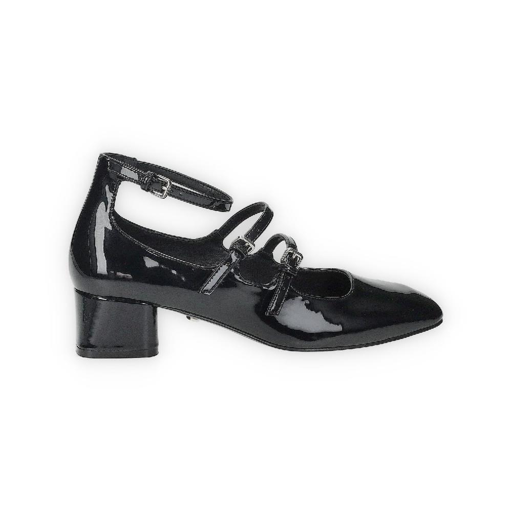 Tata Italia Décolleté nere in vernice con catenina. Tacco alto 6cm Super sconto