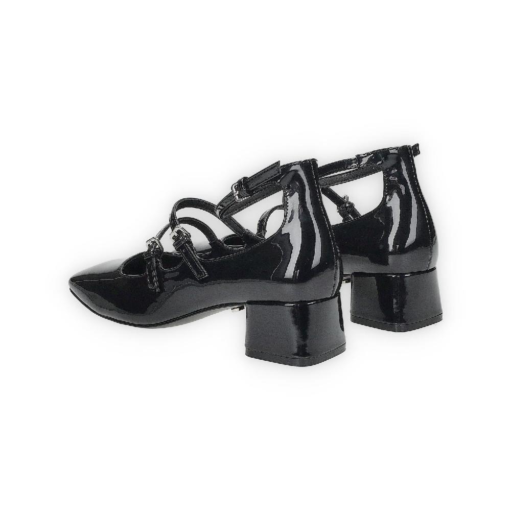 Tata Italia Décolleté nere in vernice con catenina. Tacco alto 6cm Super sconto