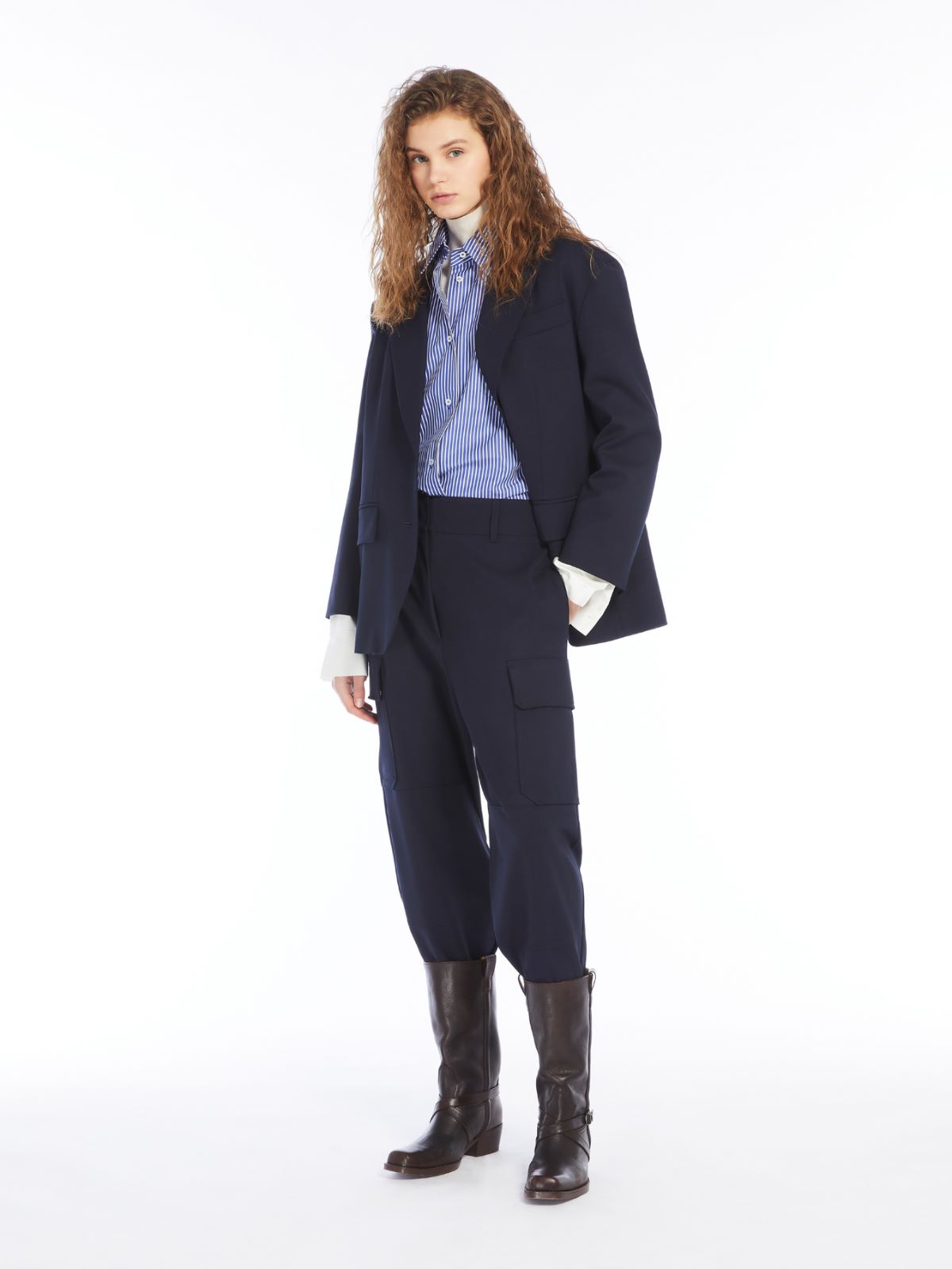 Weekend Blazer over in gabardina mista lana I Più Venduti