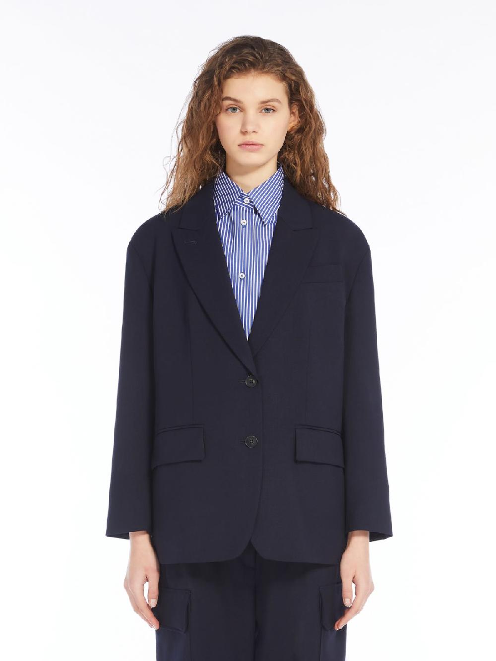 Weekend Blazer over in gabardina mista lana I Più Venduti