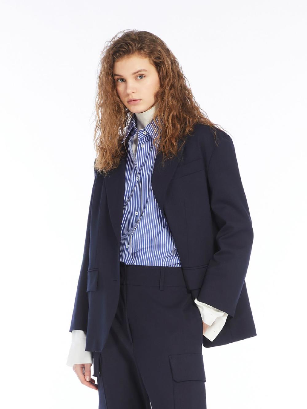 Weekend Blazer over in gabardina mista lana I Più Venduti