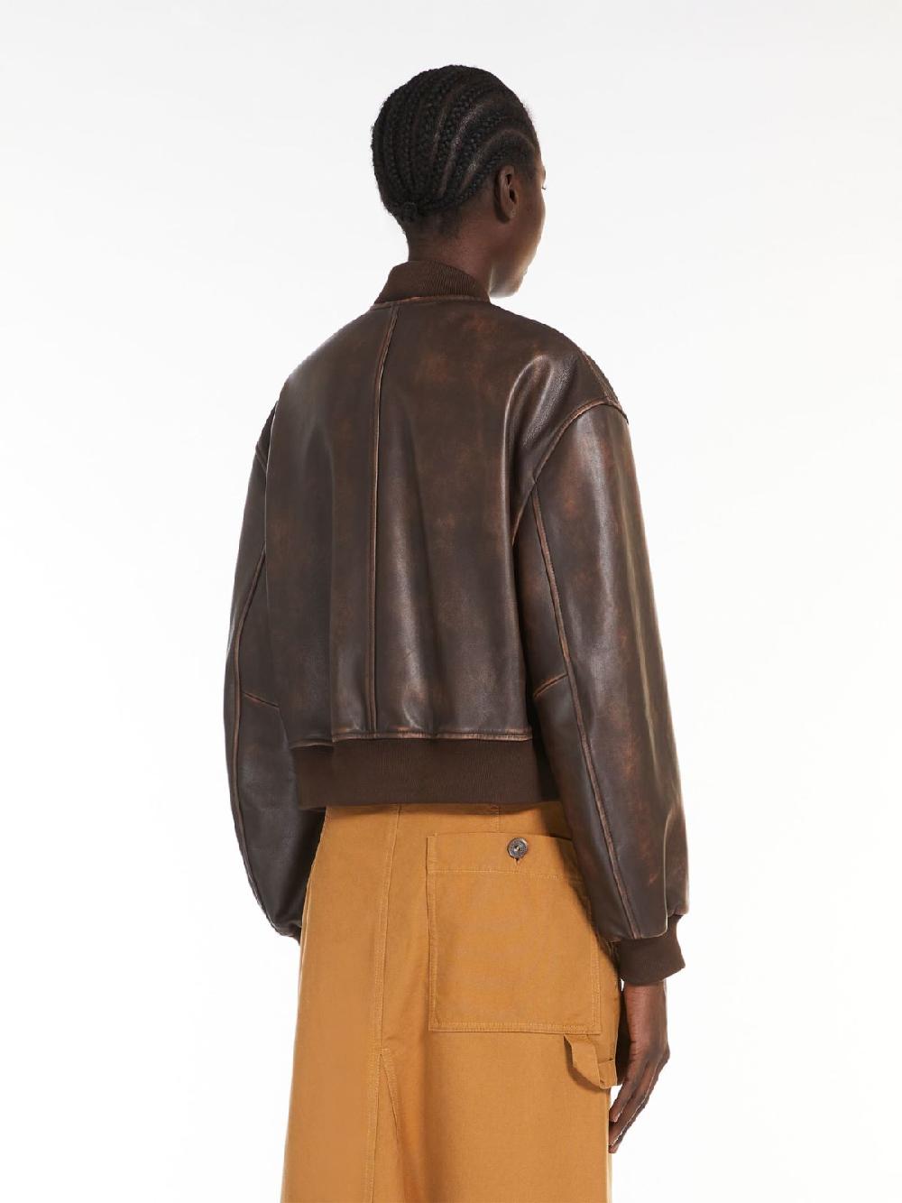 Weekend Bomber in nappa Italia