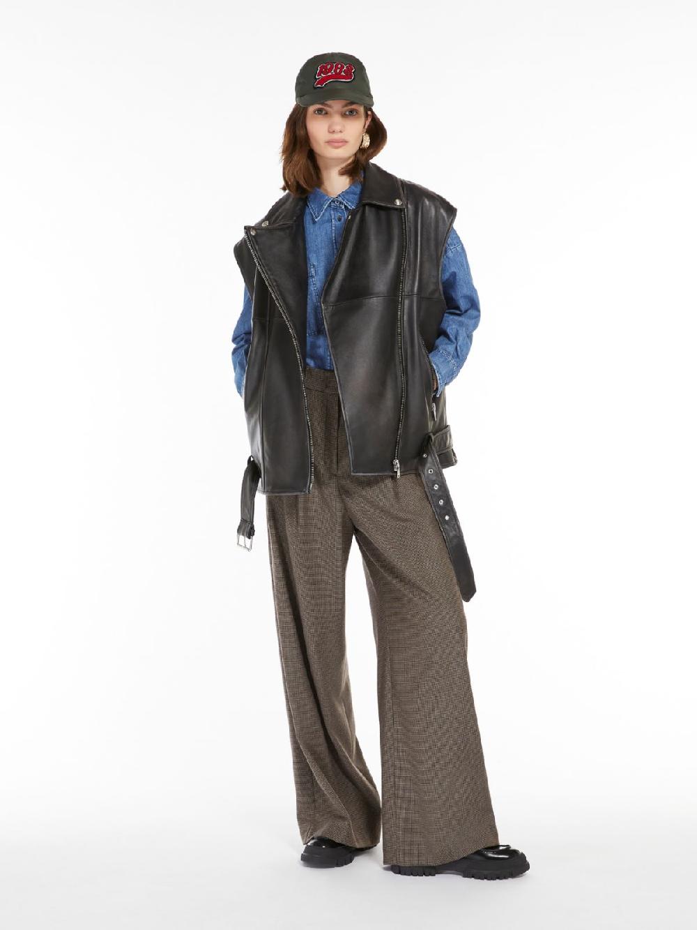 Weekend Gilet oversize in pelle Pezzi Unici