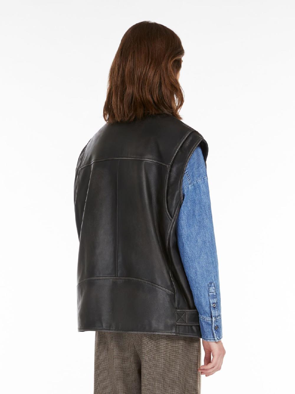 Weekend Gilet oversize in pelle Pezzi Unici