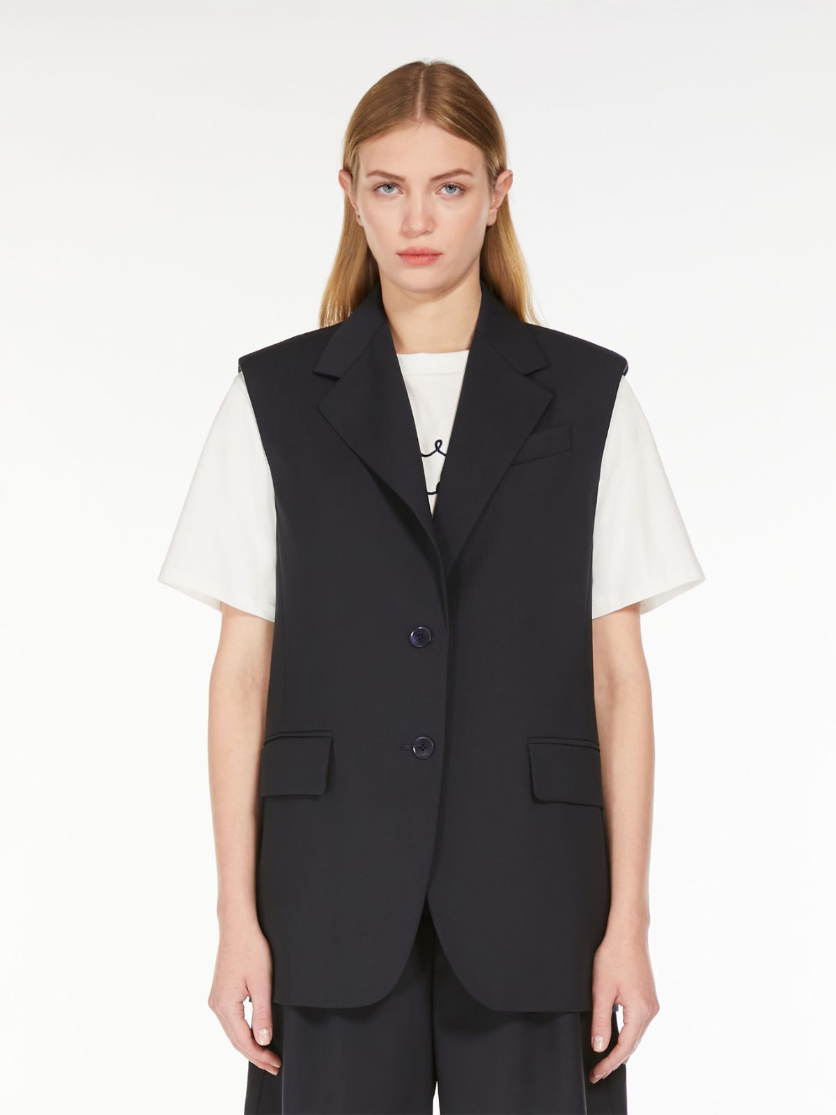 Weekend Gilet in tela di lana stretch Consegna Veloce