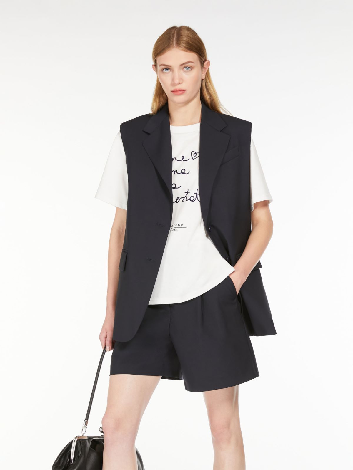 Weekend Gilet in tela di lana stretch Consegna Veloce