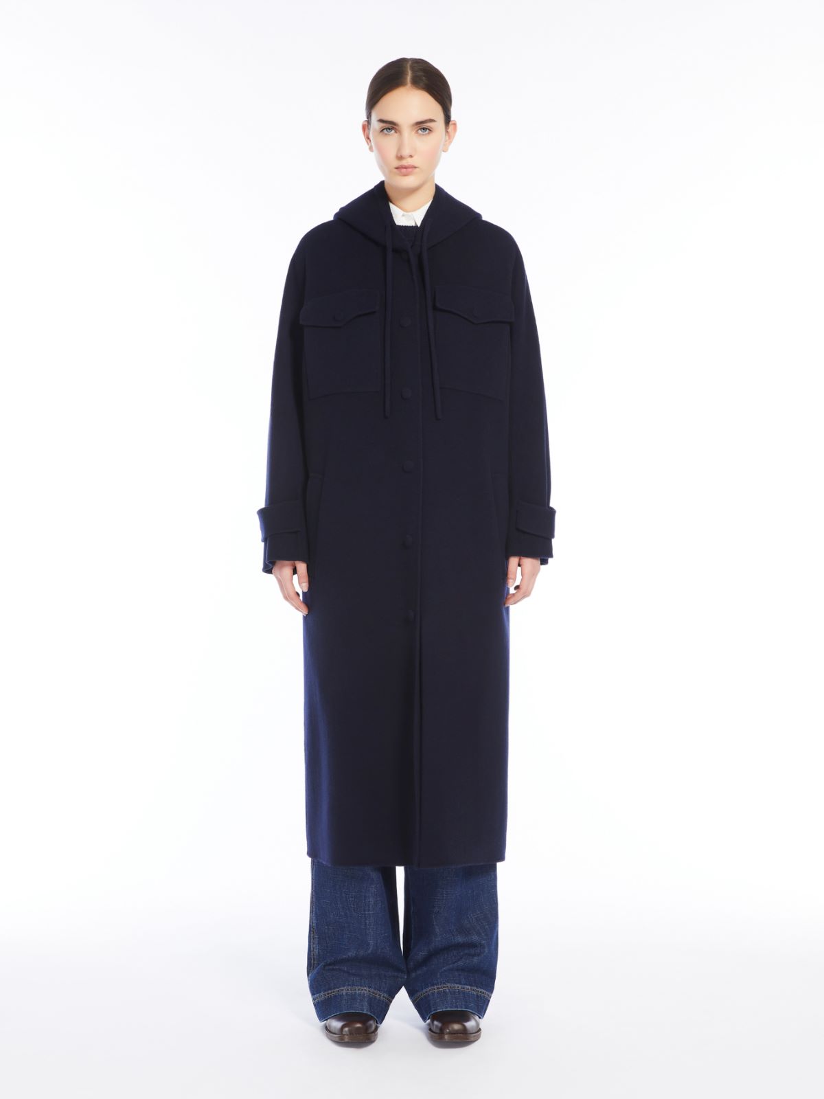 Weekend Cappotto lungo in drap di lana Soddisfazione Garantita