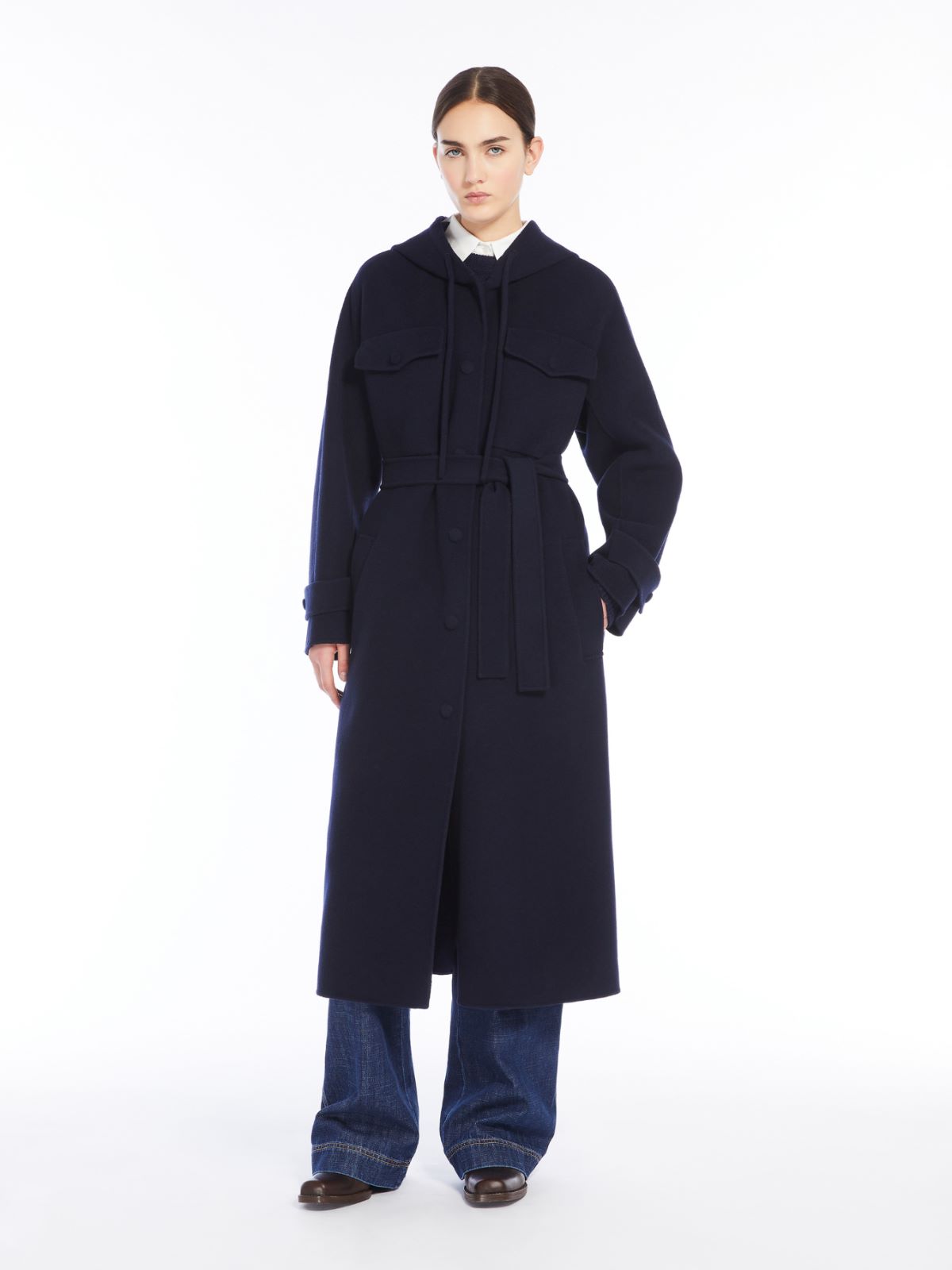 Weekend Cappotto lungo in drap di lana Soddisfazione Garantita