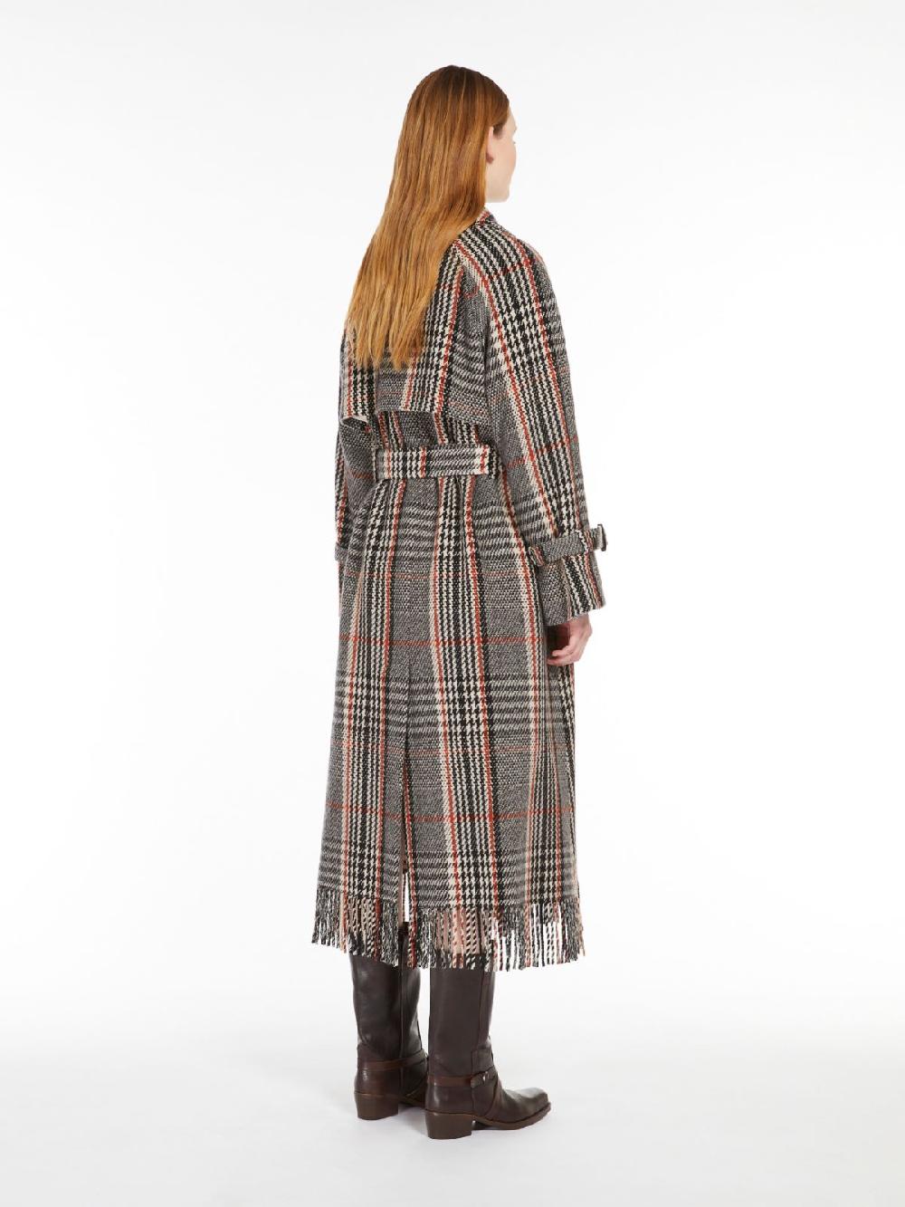 Weekend Cappotto in mista lana con frange Affare Del Giorno