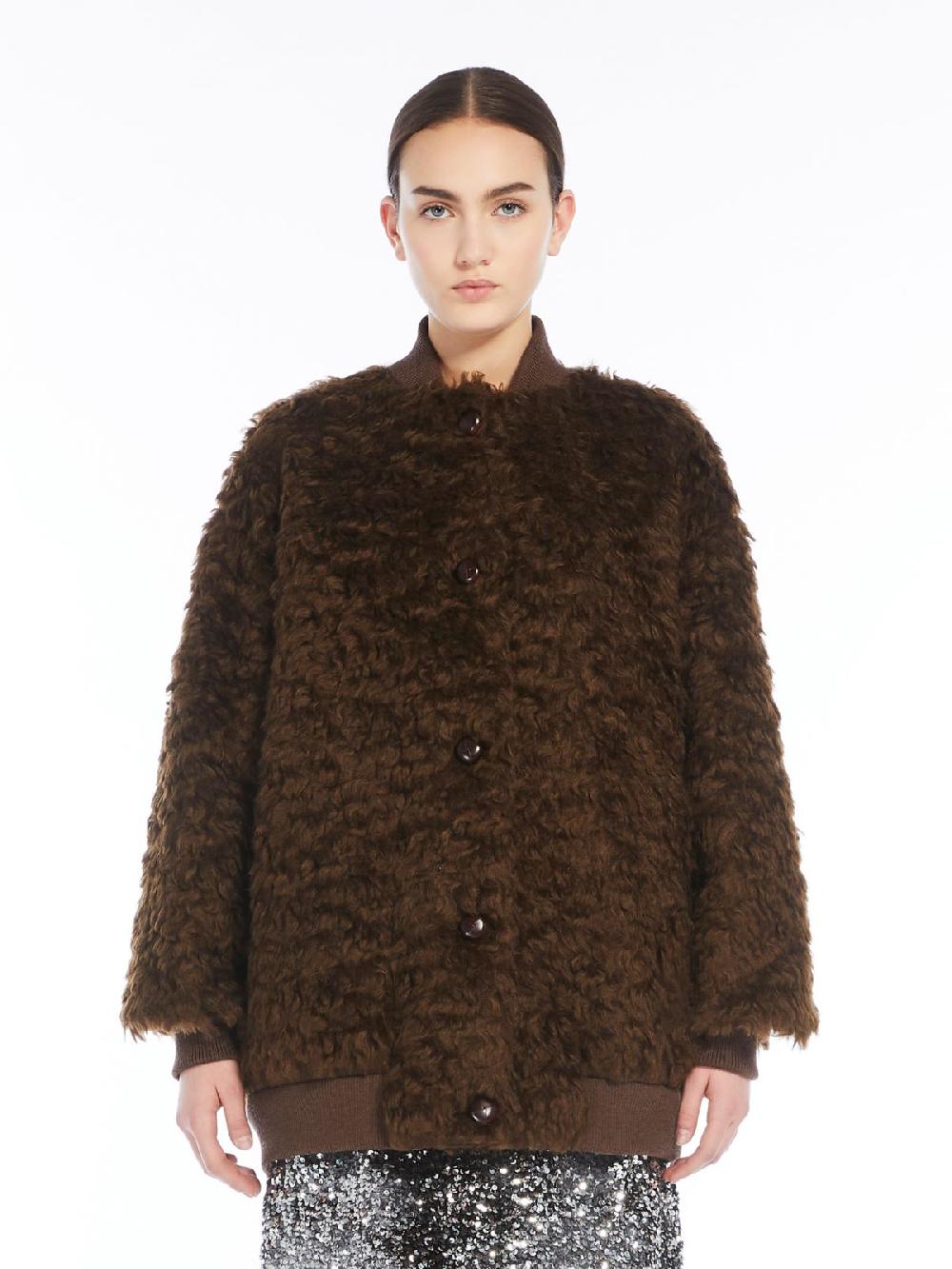 Weekend Bomber corto in tessuto furry Sottocosto