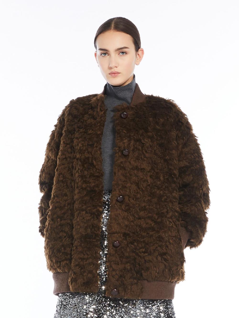 Weekend Bomber corto in tessuto furry Sottocosto