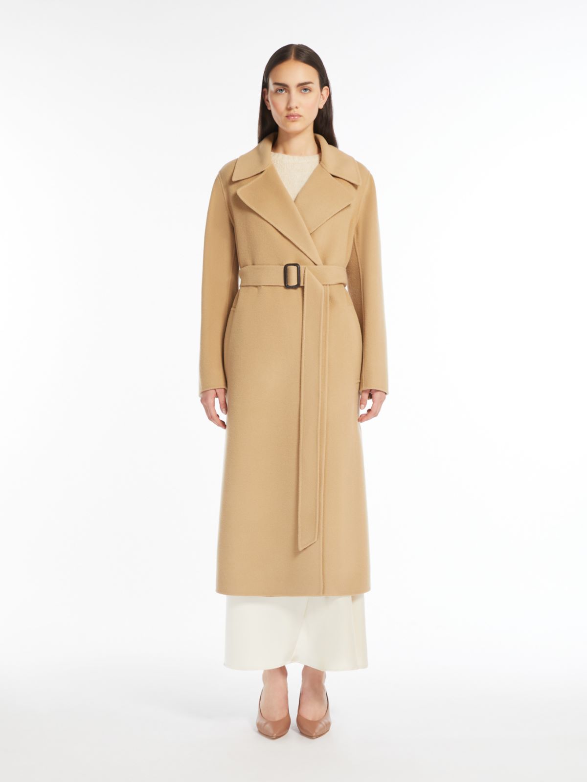 Weekend Cappotto lungo a vestaglia in lana Vendita Calda