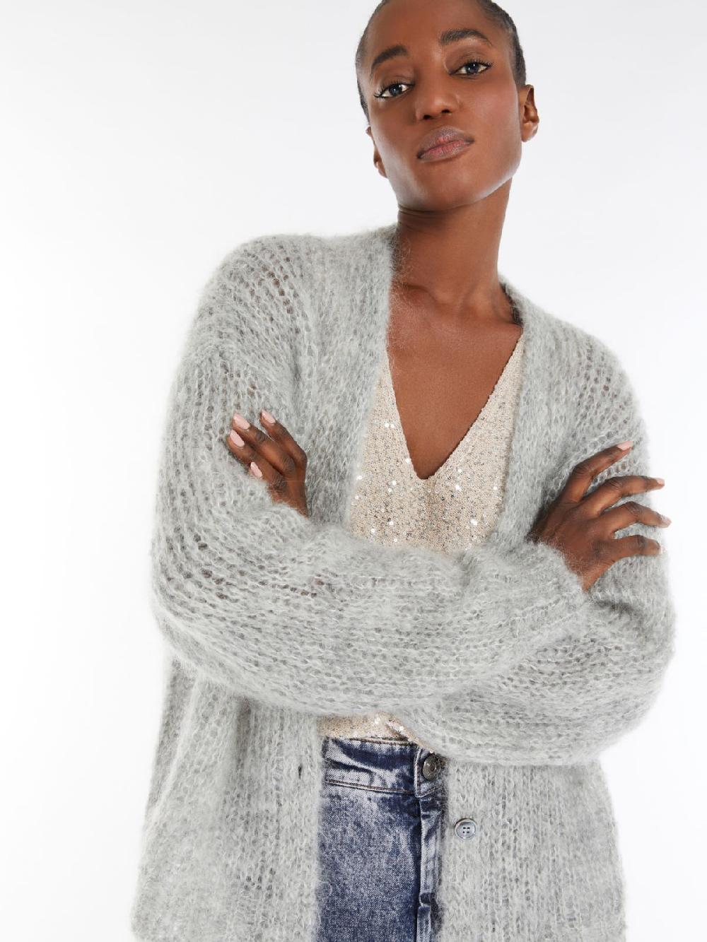 Weekend Cardigan in filato di mohair Fino Al -60%