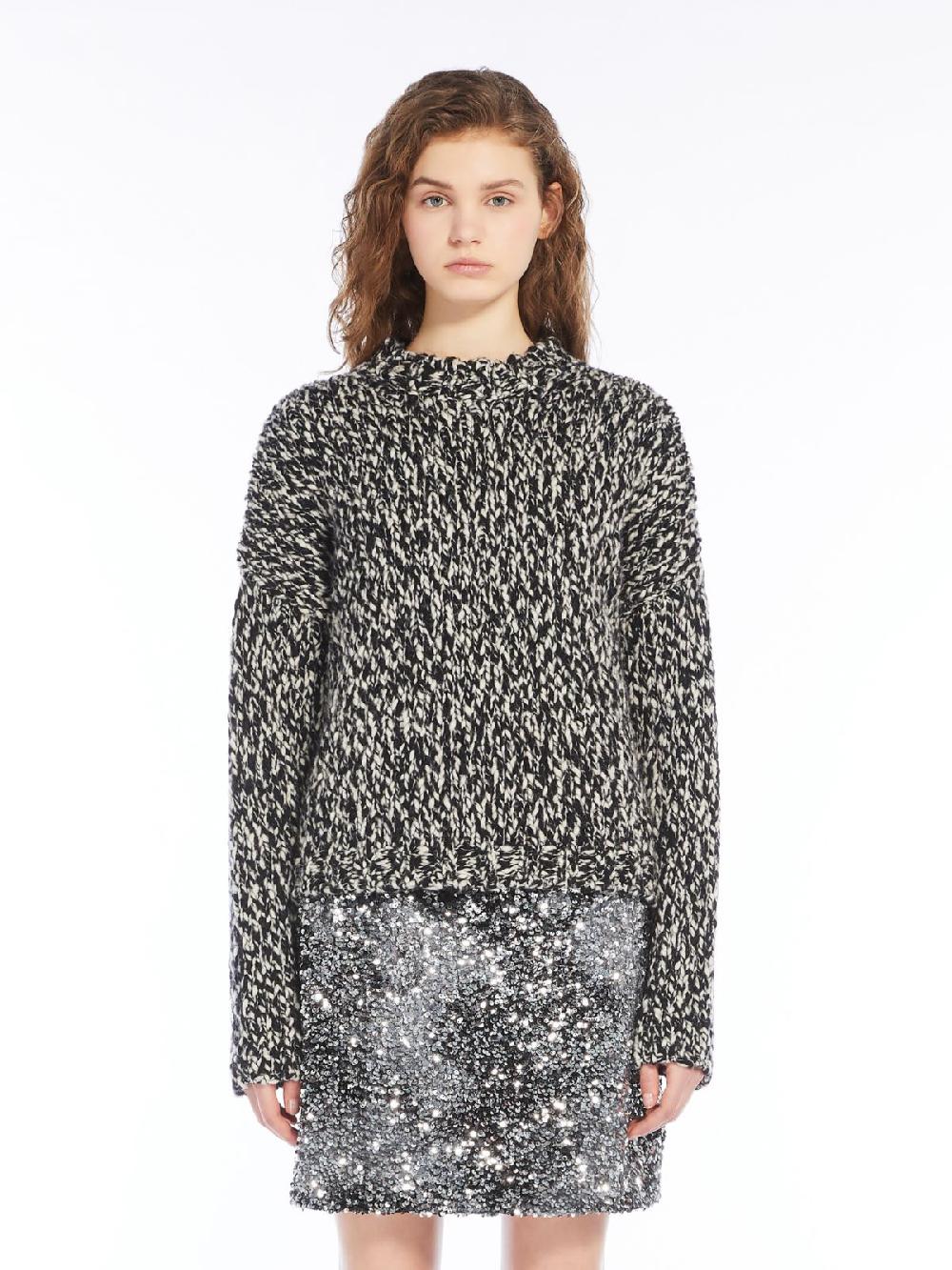 Weekend Maglia girocollo in mista lana chiné Online