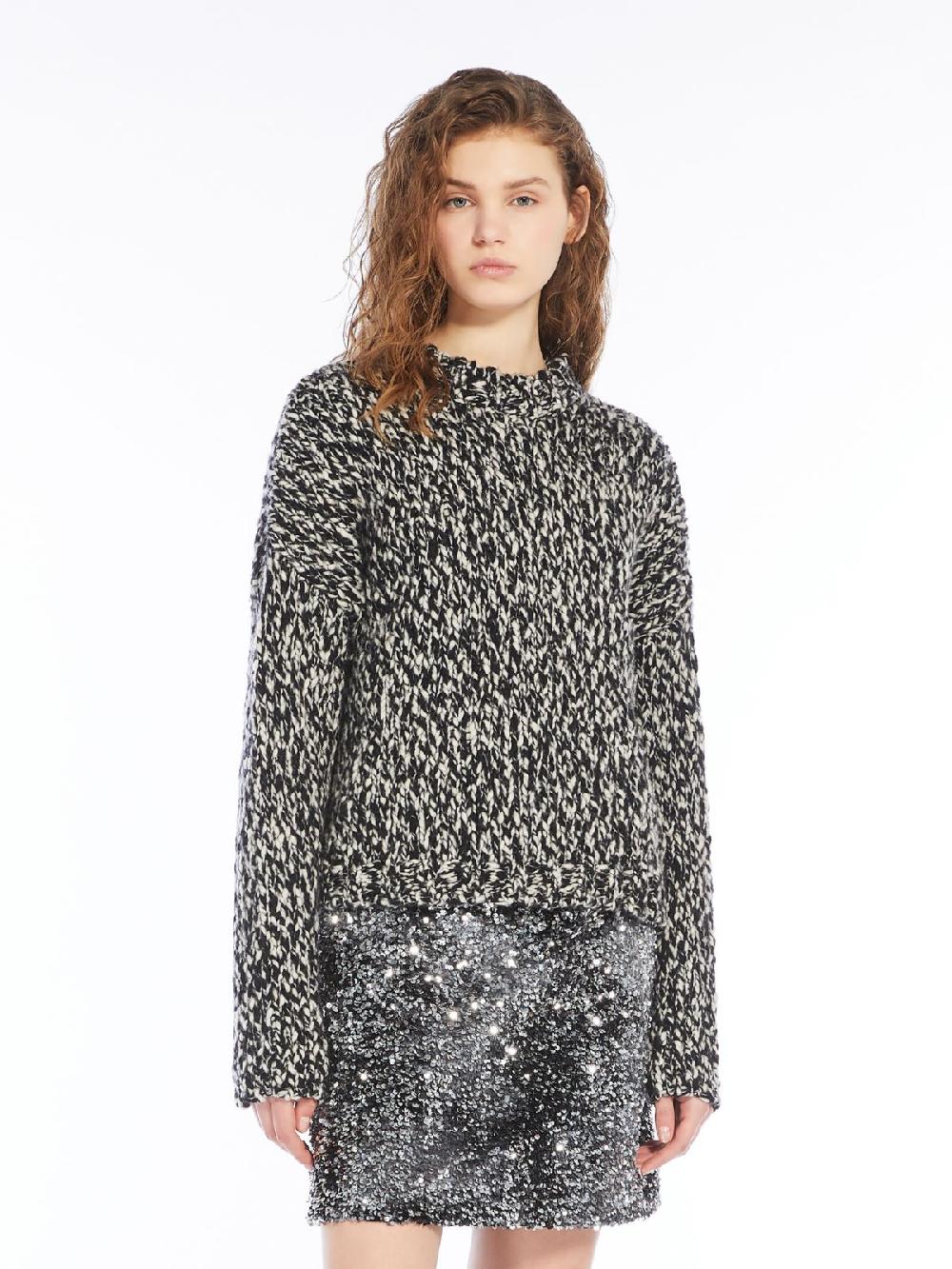 Weekend Maglia girocollo in mista lana chiné Online