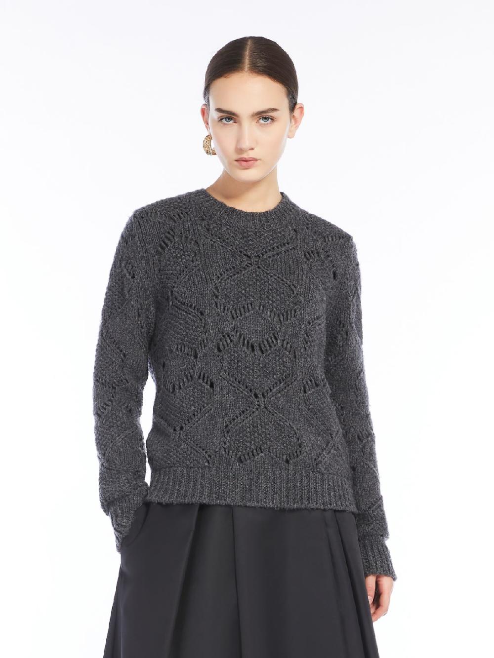 Weekend Maglia in mista lana traforata In Vendita