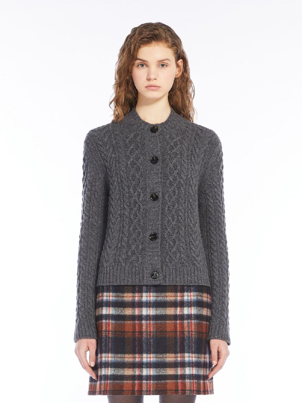 Weekend Cardigan in lana a trecce Saldi