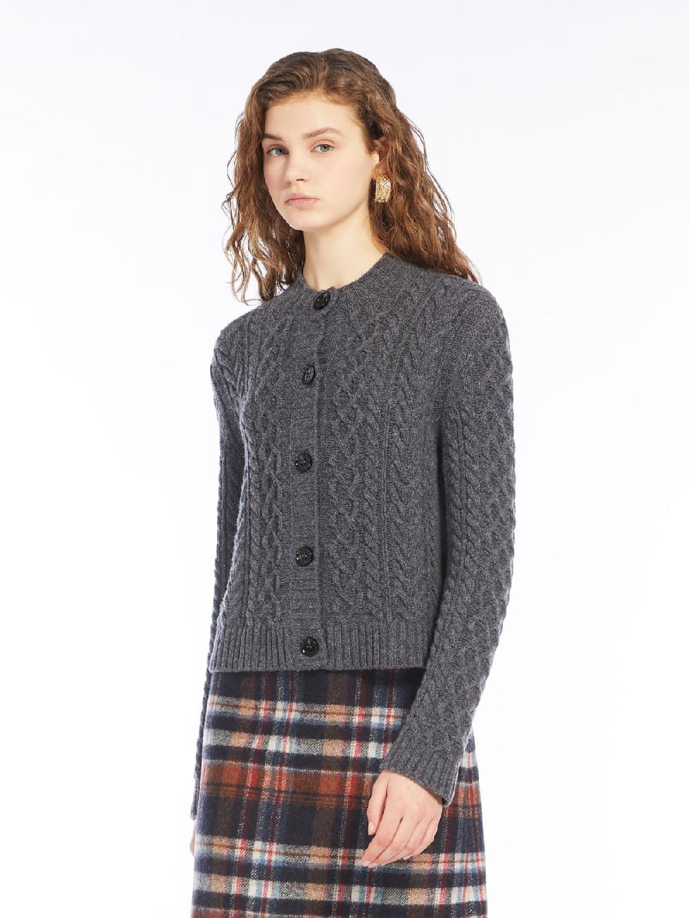 Weekend Cardigan in lana a trecce Saldi