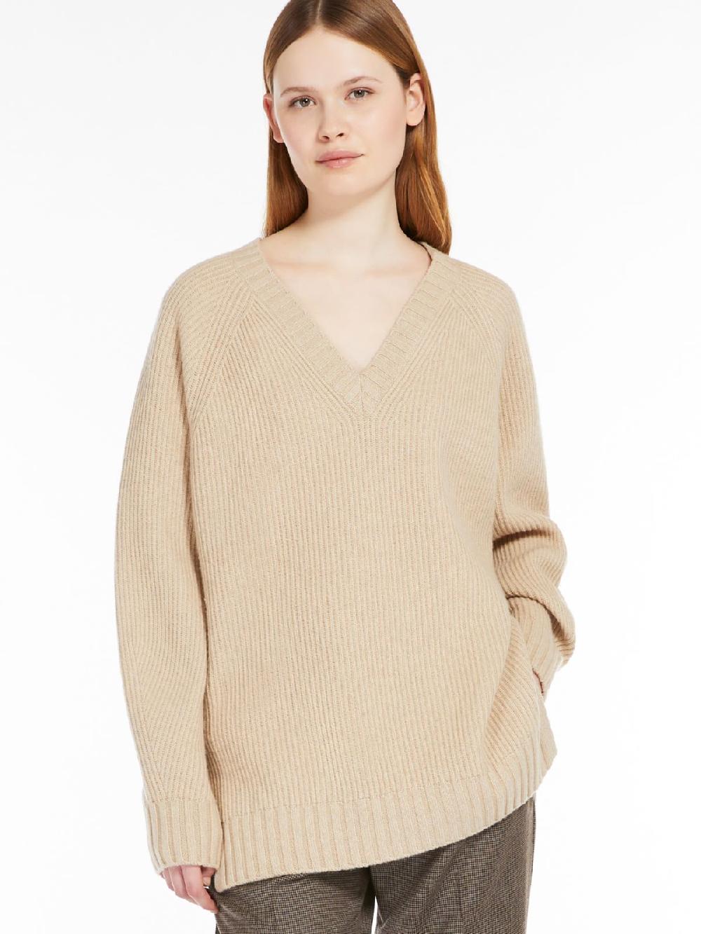 Weekend Maglia a V in lana viscosa e cachemire Soddisfazione Garantita