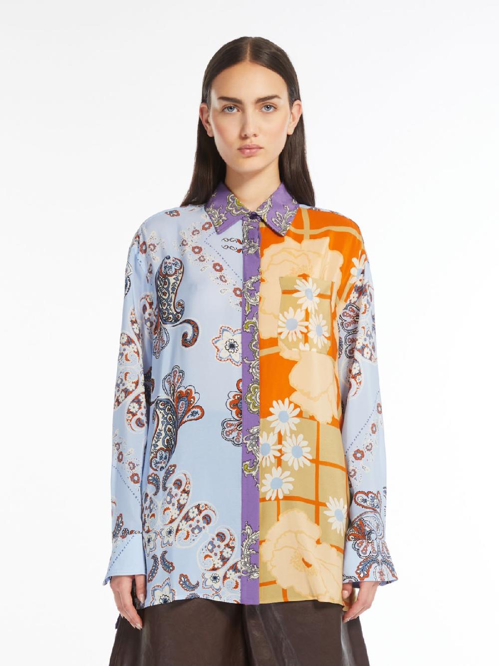 Weekend Camicia in crêpe de Chine stampata Affare Del Giorno