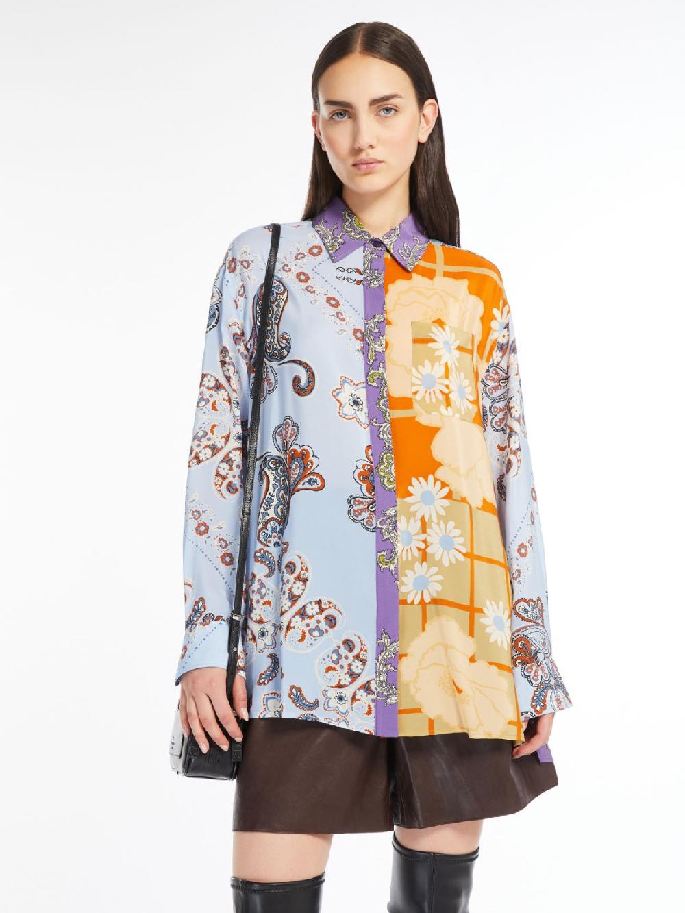 Weekend Camicia in crêpe de Chine stampata Affare Del Giorno