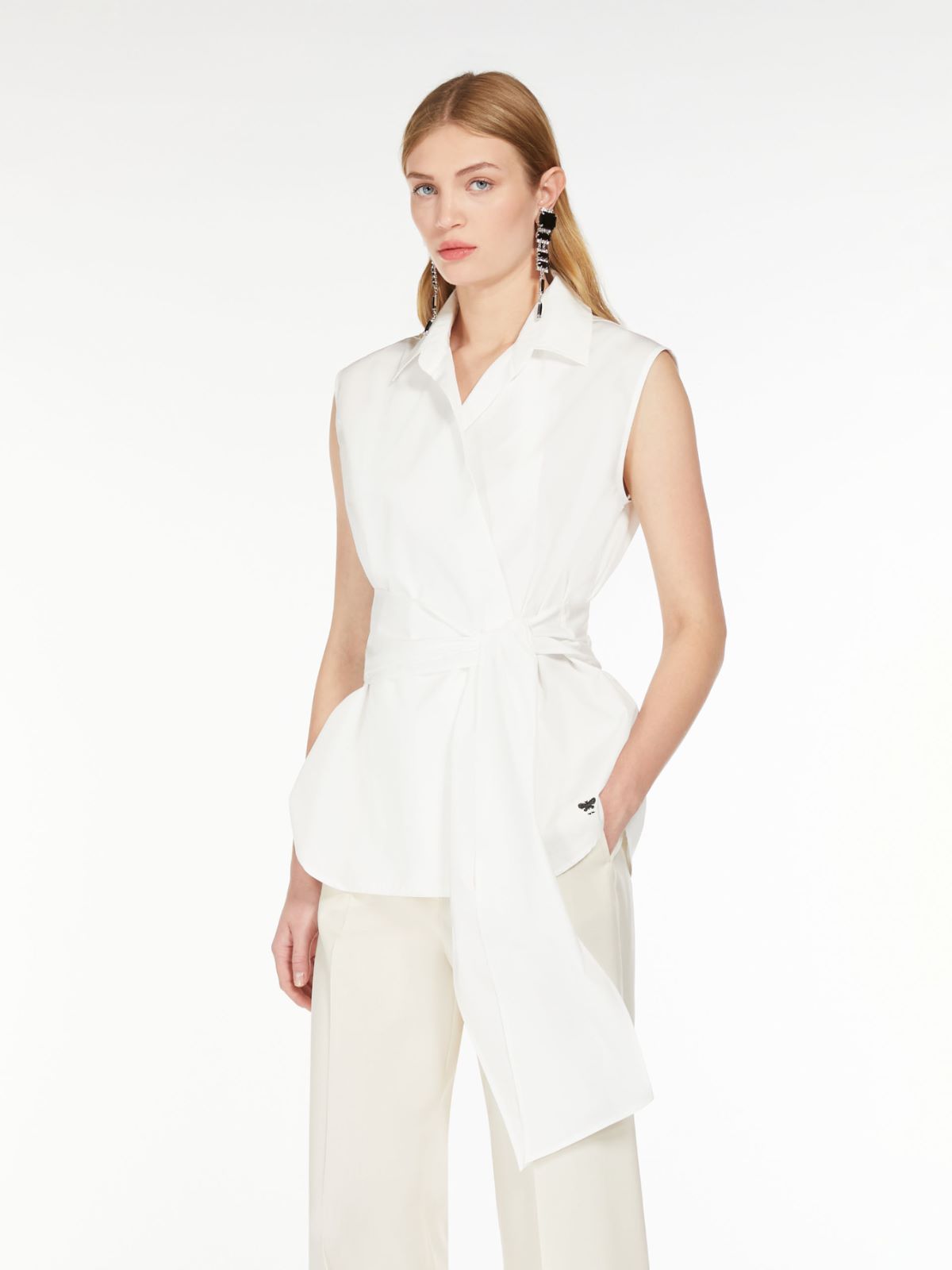 Weekend Camicia smanicata in popeline Negozio