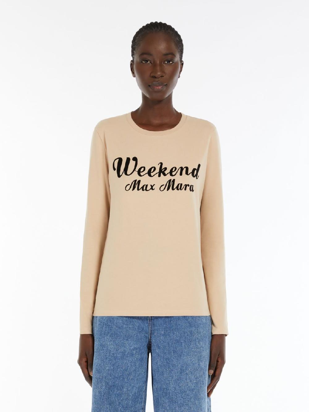 Weekend T-shirt in cotone con stampa Sconto
