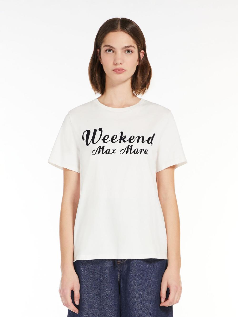Weekend T-shirt in cotone con stampa In Vendita
