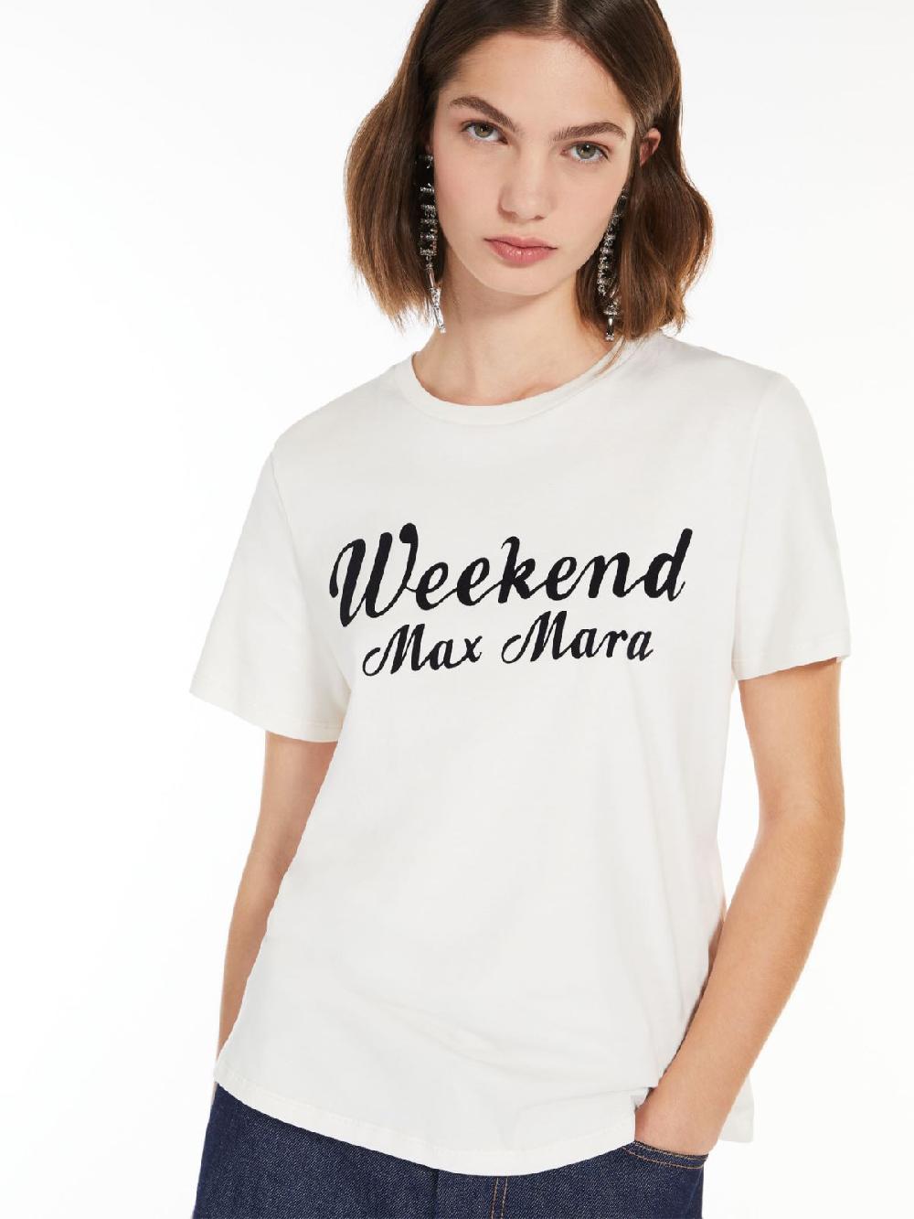 Weekend T-shirt in cotone con stampa In Vendita