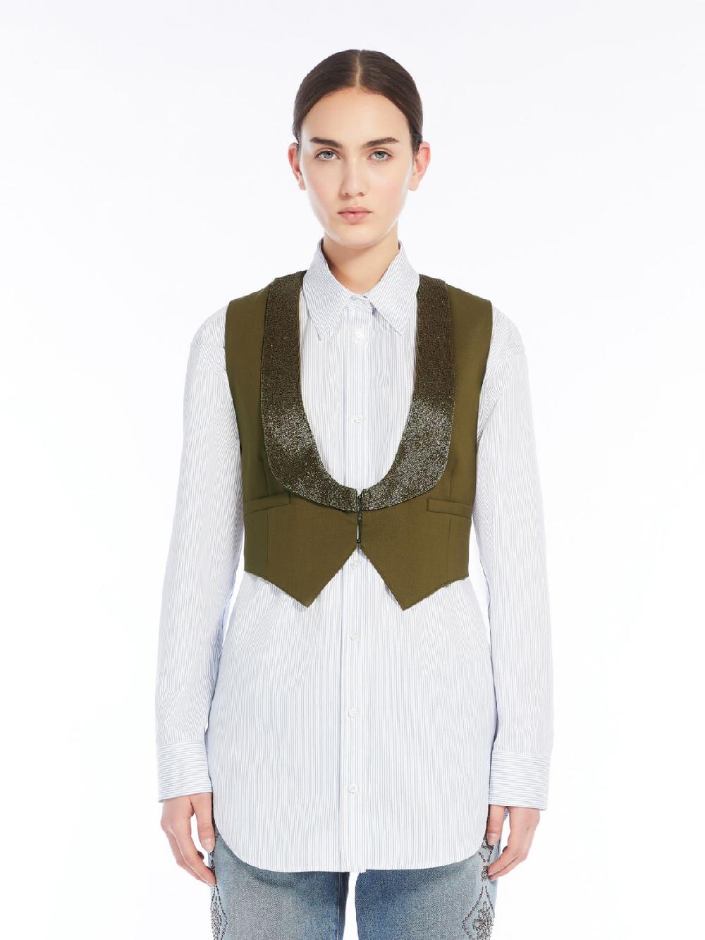 Weekend Gilet in mista lana Prezzo di fabbrica
