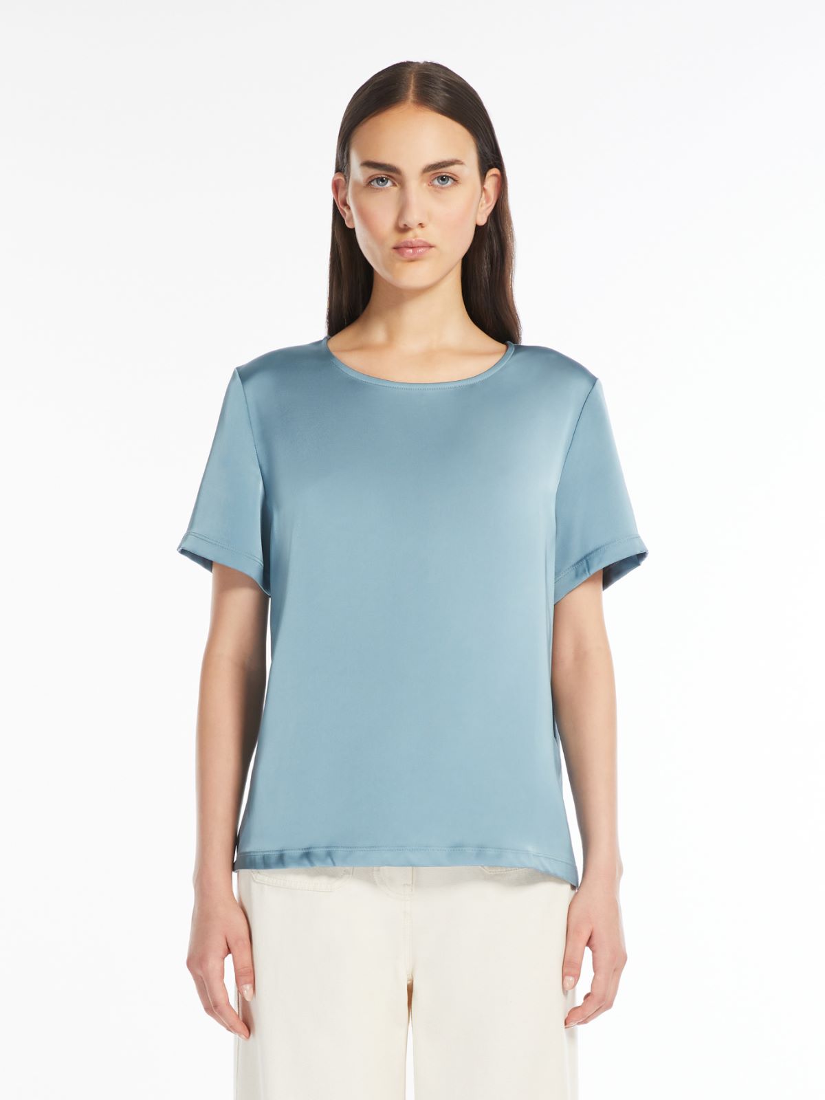 Weekend T-shirt in raso e jersey Hotsell