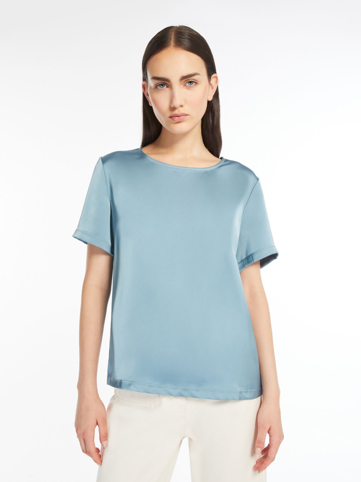Weekend T-shirt in raso e jersey Hotsell