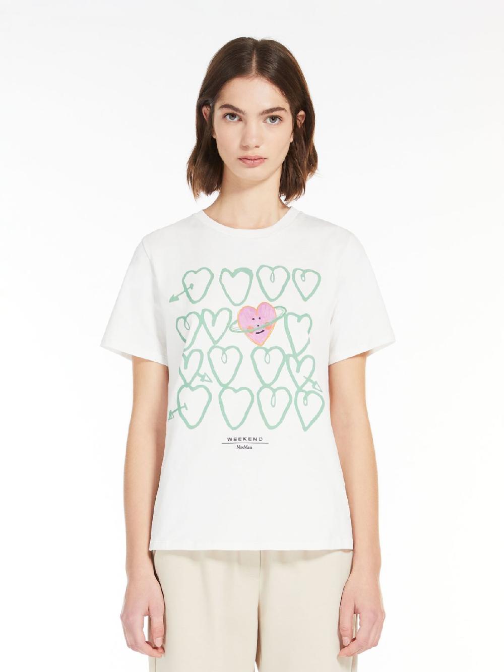 Weekend T-shirt in cotone con stampa In Saldo