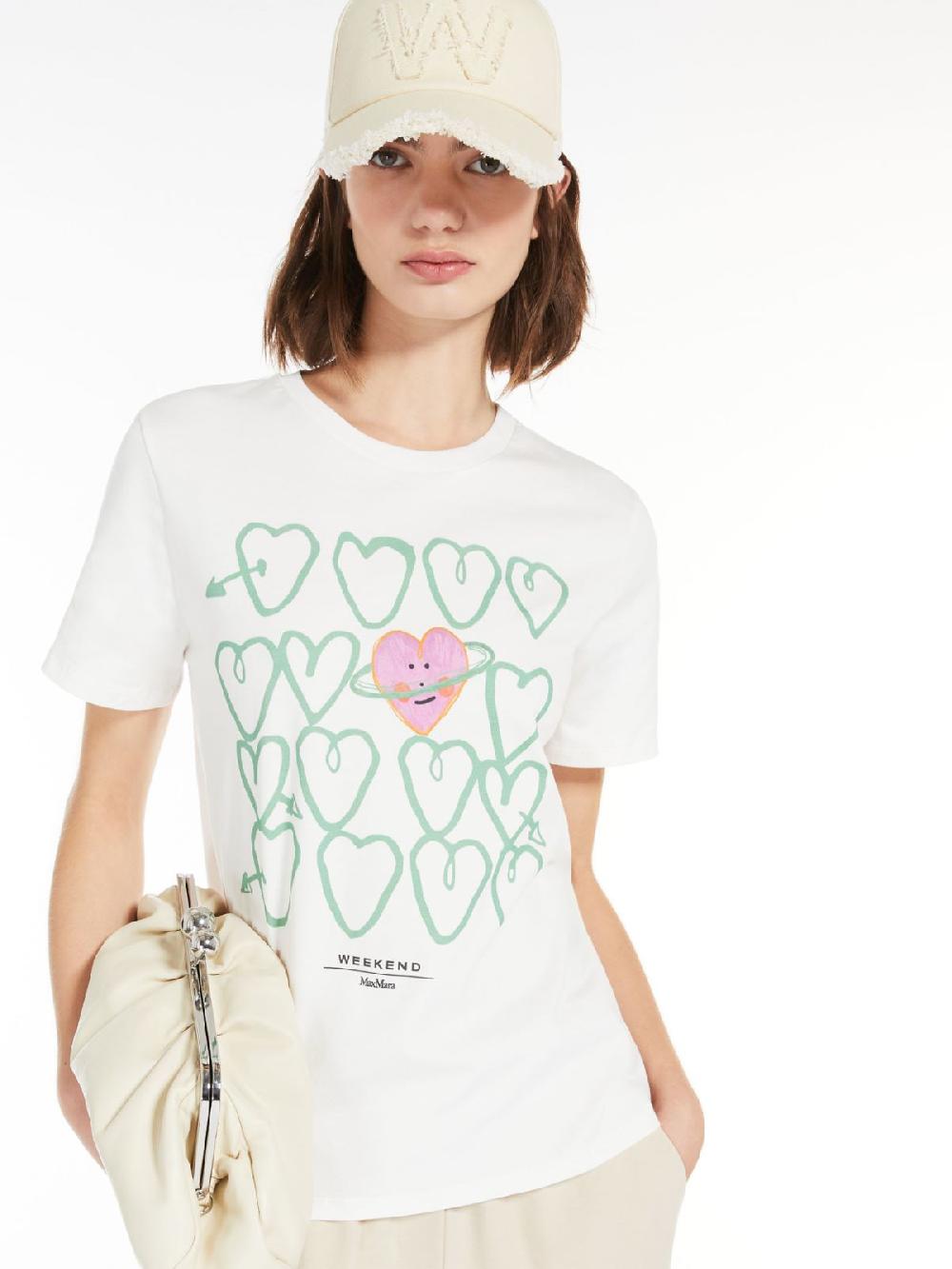 Weekend T-shirt in cotone con stampa In Saldo