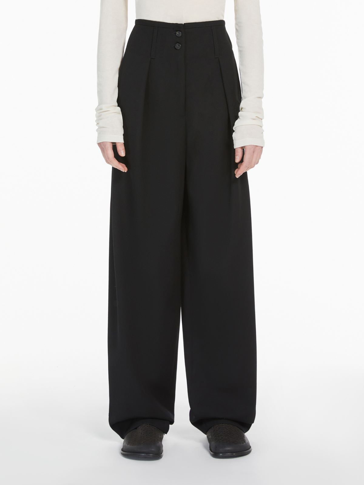 Weekend Pantalone ampio in mista lana Acquista Ora