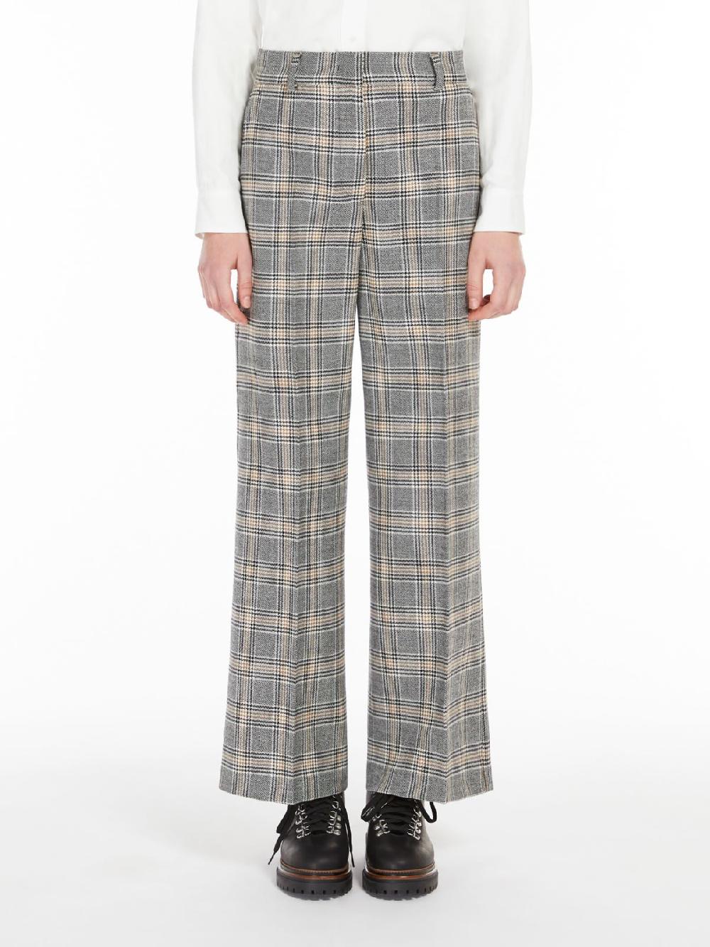 Weekend Pantalone palazzo in tela di lana Prezzo Ridotto