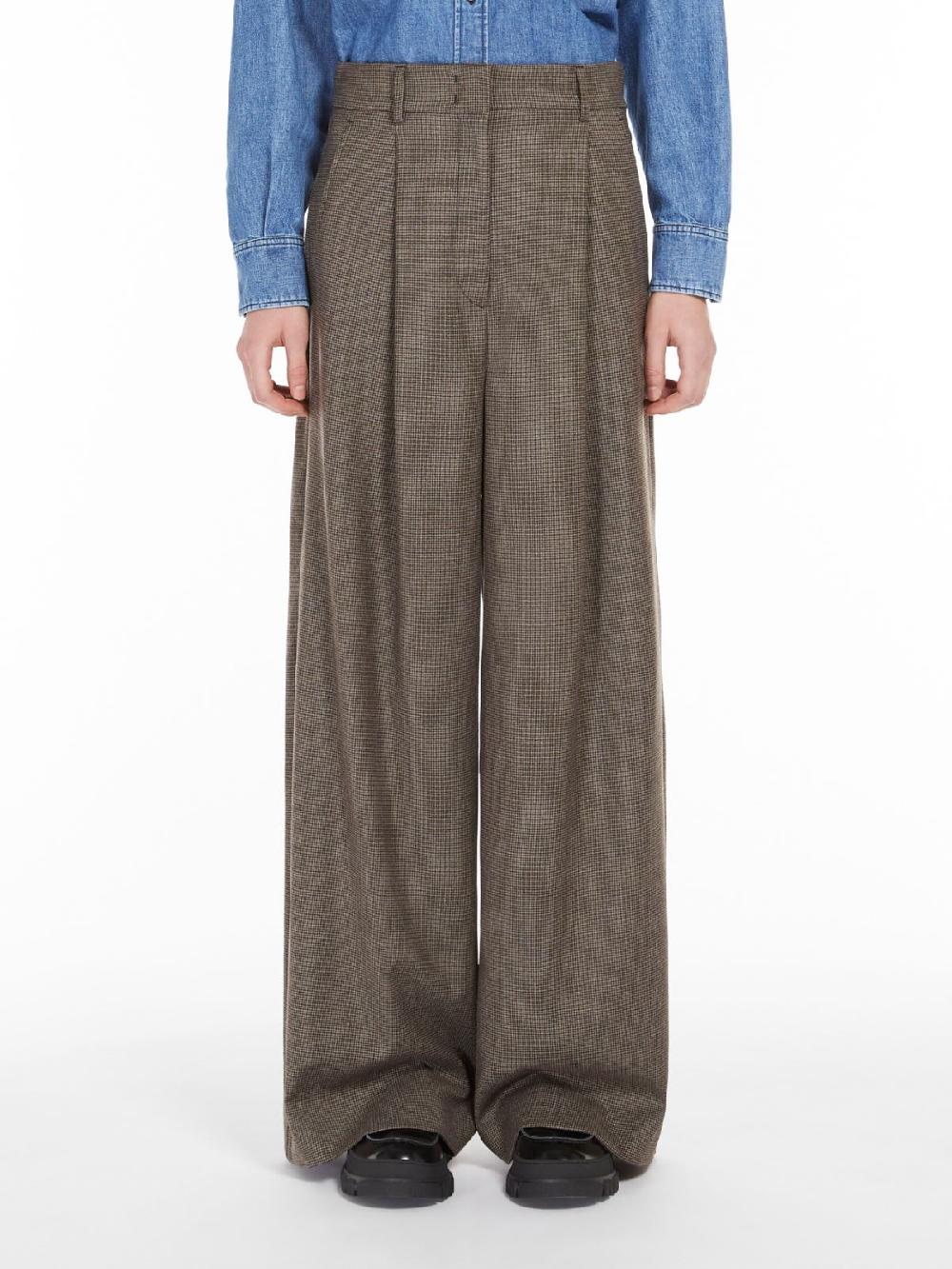 Weekend Pantalone palazzo in flanella di lana Sottocosto